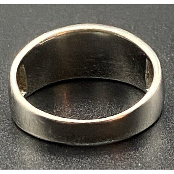 Genuine Blue Pink Opal Ring Wide 4 Windows Ster Silver 925 3.8g Unisex Sz 8.75 - Picture 3 of 13